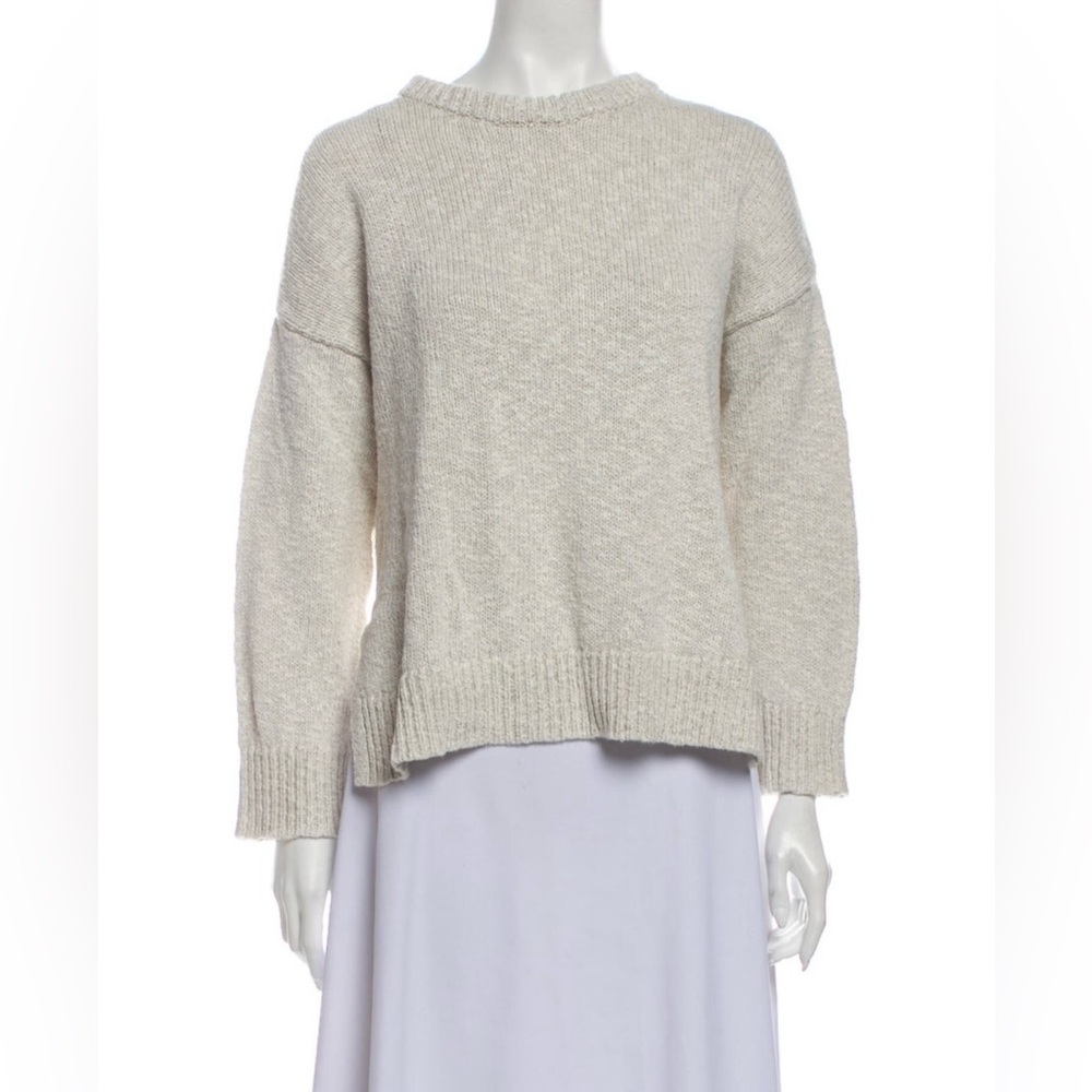 Jenni Kayne | Cotton/Linen Crewneck Sweater | Grey